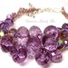 RESERVED for Katie: Purple Wire Crochet Necklace, Chunky Statement Necklace, Purple Amethyst, Swarovski Crystal, Wedding Bridal Jewelry