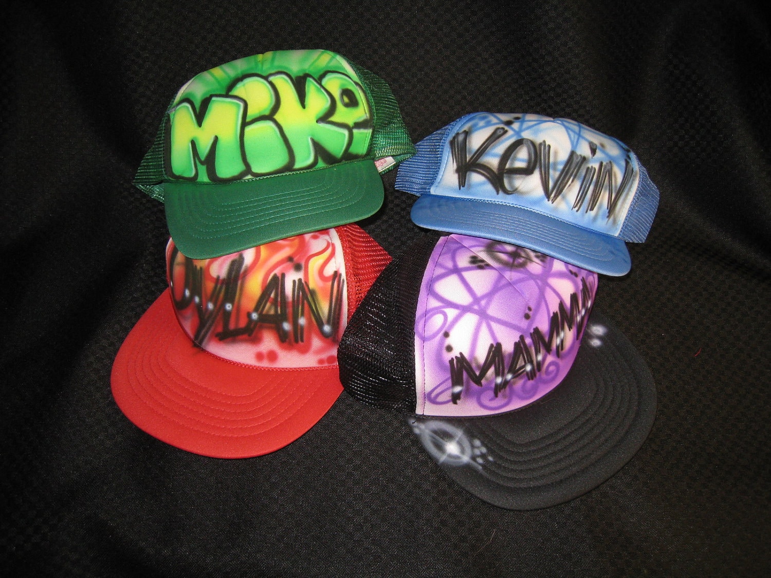 Custom Airbrush Adjustable Trucker hats