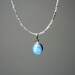 Delicate Labradorite Blue Moonstone Necklace