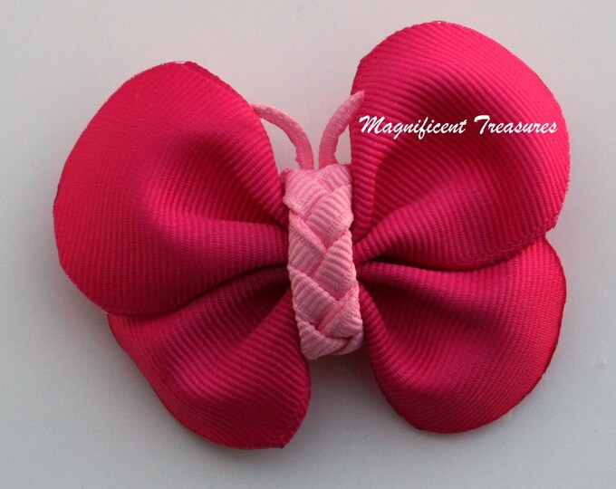 Pink Butterfly Hair Clip