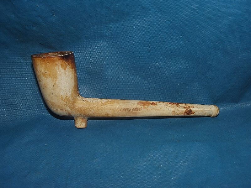 Antique Clay Pipe 1800s Scotland Native American by barkydawg