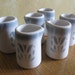 SALE Set of 4 vintage diner ironstone creamer - railroad
