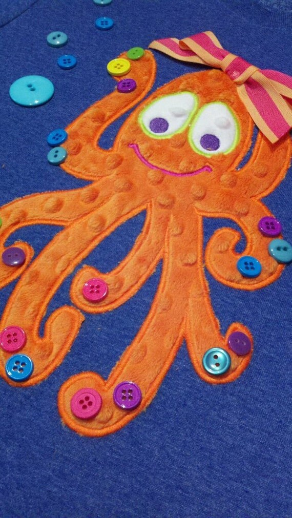 Funky Olivia Octopus Machine Applique Designs