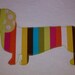 Funky Weiner Dog Machine Applique Design
