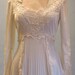 SALE 1970s bohemian wedding gown with train modern sz. 4 - 6