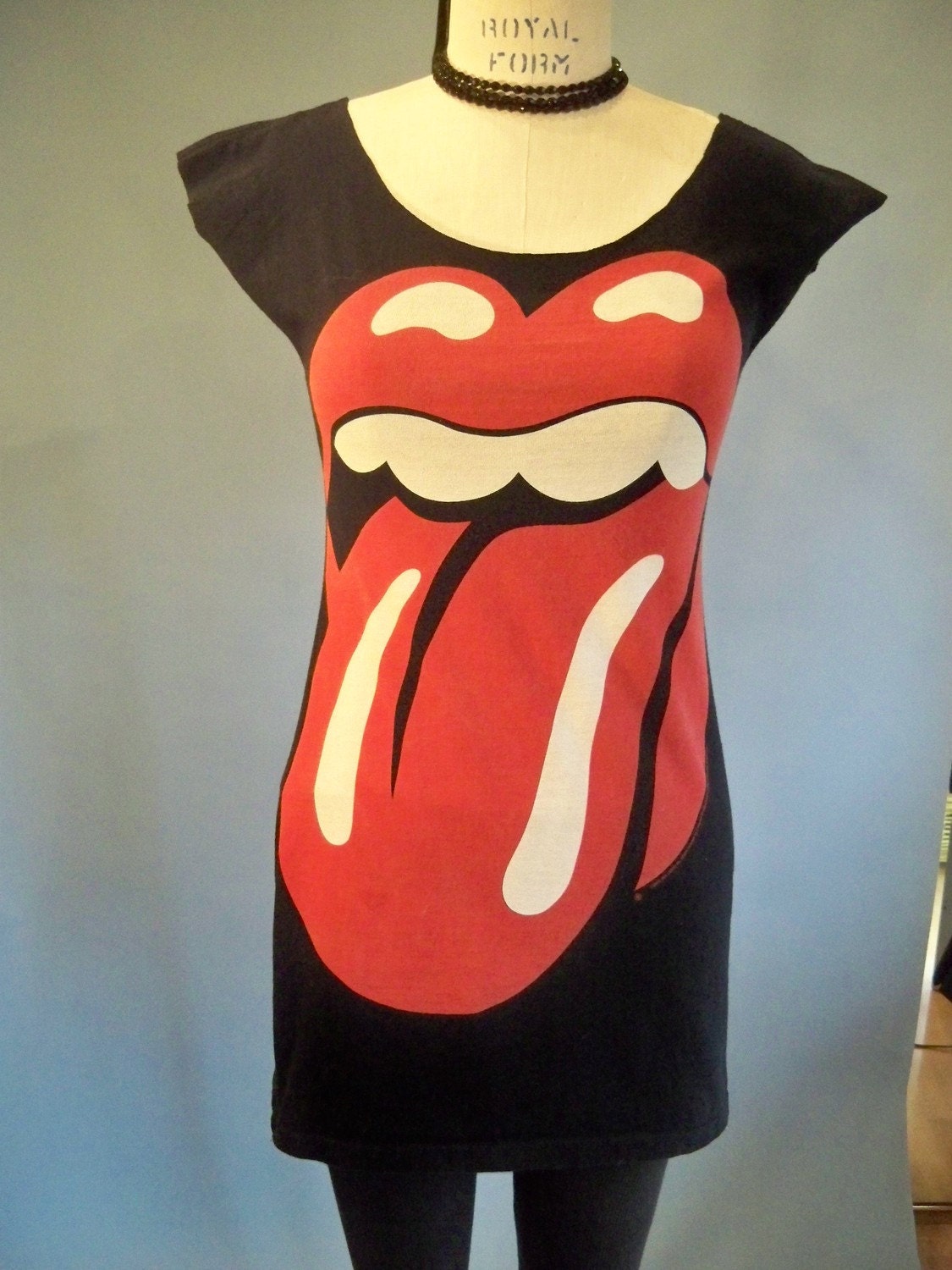 Sexy Rolling Stones Reshaped T Shirt Dress 3331