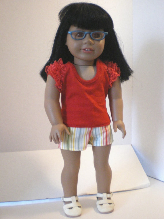Ruffled Tshirt Shorts American Girl Doll Clothes