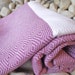 Turkish Bath Towel-Peshtemal-Lilac and White Colors