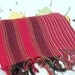 Set of 4-Best Quality,Hand Woven,Light Turkish Cotton Bath,Beach,Pool,Spa,Yoga Towel or Sarong-Black,White Stripes on Red