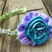 Flower Headband, Metal Headband, Head Peice, Girls Flower Headband, Pearl Head Peice, Fabric Headband, Blue, Purple, Green