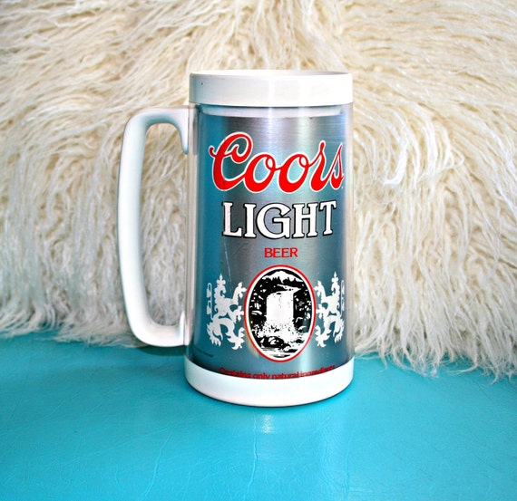 Vintage COORS LIGHT Beer Thermo Serv Mug Cup....retro