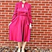 1960s CRANBERRY Ruffled Twirl FANCY Dress....size small to medium.....mod. 60s dress. crimson. red. pleated. ruffled. cranberry. party dress