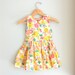 Vintage SUNSHINE FLOWER GARDEN Girls Dress.....size 5 girls......flower. sunny. garden. spring. children. dainty. ruffles. kids.
