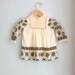 60s Vintage POLLY FINDERS Ruffled Flower Dress....size 2 girls ..ruffles. kids. girls. flower. cream. hippie. boho. toddler. children. retro