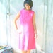 1960s BUBBLE GUM Dress .....size large....mod. pink. secretary. fancy. pink dress. candy. vintage fashion. 60s dress. twiggy.