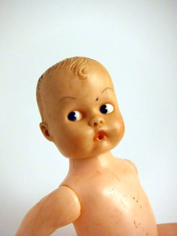 Vintage 1950s Dime Store 2" Plastic Seated Baby Doll ...