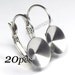 20 pcs Hypoallergenic stainless steel french clip with 12mm Rivoli cup