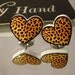 Leopard Print Hearts Stud Earrings