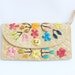 Vintage 50s Straw Clutch w/ Woven Flowers