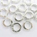 8 of Karen Hill Tribe Silver Hammer Jump Rings 8 mm. :ka1307