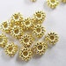 20 of Vermeil Style Spiral Spacer Beads 4 mm. :vm0047