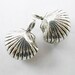 2 of Karen Hill Tribe Silver Seashell Charms 11 mm. :ka1916