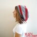 RED and GRAY knitted Slouchy Beanie Autumn Winter Fall Fashion Ready to ship