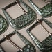 Set of 10 Vintage metal belts buckle. Floral decor
