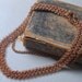 Vintage chain maille necklace, copper