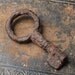 Antique metal, rustic skeleton key. original dark patina