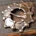 Vintage big brooch styled as penannular brooch.