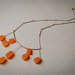 Vintage pressed amber necklace.