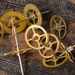 Lot of 9 Vintage clock parts, gears