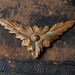 Vintage brass plate, embellishment, finding,
