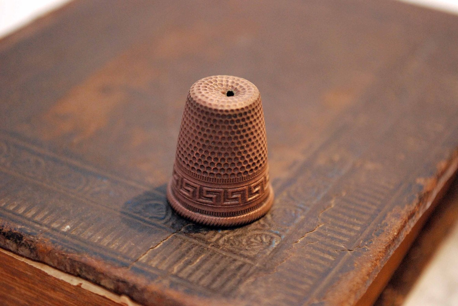 Antique copper thimble. Collectible item by on Etsy