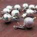 6 set 18KGP Frosted Ball Clasp, 10mm Siver Plated Mat Round Clasp With Jump Rings, For Necklace, Bracelet, etc...