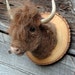 Faux miniature needle felted animal trophy