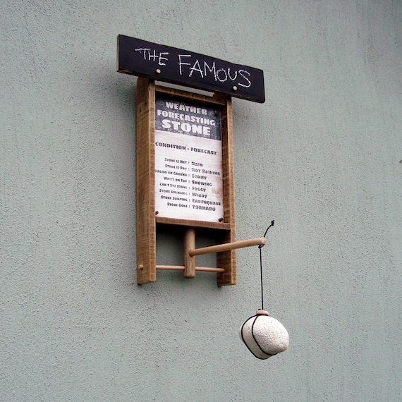 Weather Forecast Stone wall hanging Chalkboard and Sign