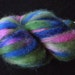 Alpaca Roving custom dyed in Green, Blue and Hot Pink