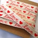 Valentine Ribbon Red Love Hearts Printed Cotton Twill Tape 3/8 inch - 10 yards