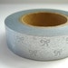 Silver Bows Washi Masking Tape Metallic One Roll 16 yards