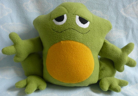 pillow frog plush