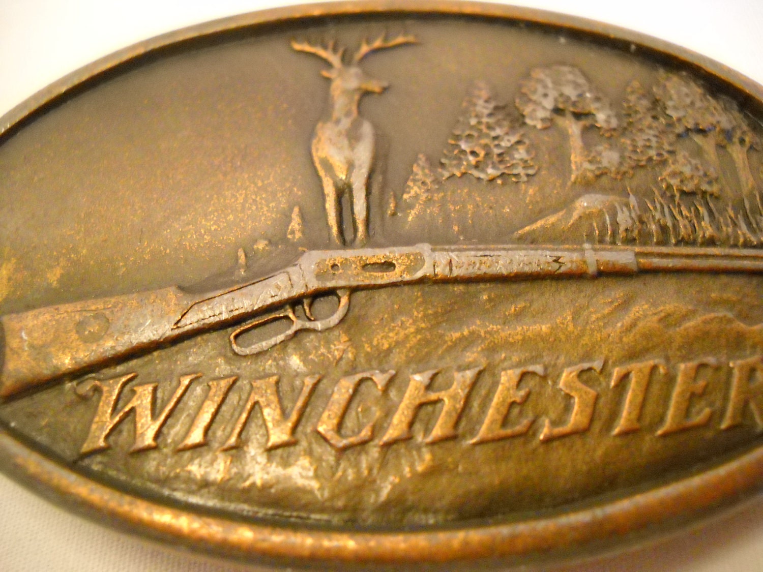Vintage Winchester Belt Buckle By Indiana Metal Craft