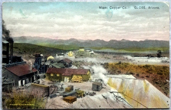 1912 Miami Copper Co Globe Arizona Postcard Antique Vintage