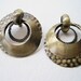 Vintage Boho Rustic Brasstone Door Knocker Earrings