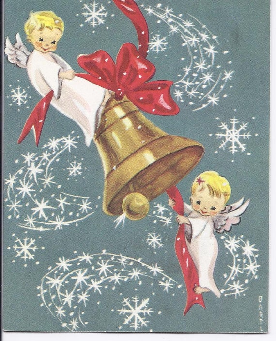 Items similar to C123 Vintage Unused Christmas Greeting Card by ...