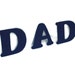 DAD Wooden Letters in Blue