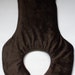 Chocolate Large Microwavable Shoulder Neck Heating Wrap, Also For UpperBack, Washable Minky Brown Fabric Cover, Cotton Insert, Size Large