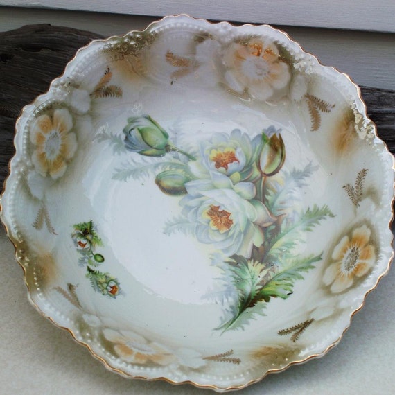 Porcelain Serving Bowl German Porcelain Antique Porcelain