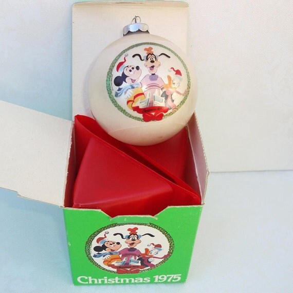 Vintage Disney Disney Christmas Ornament 1975 Glass Ball